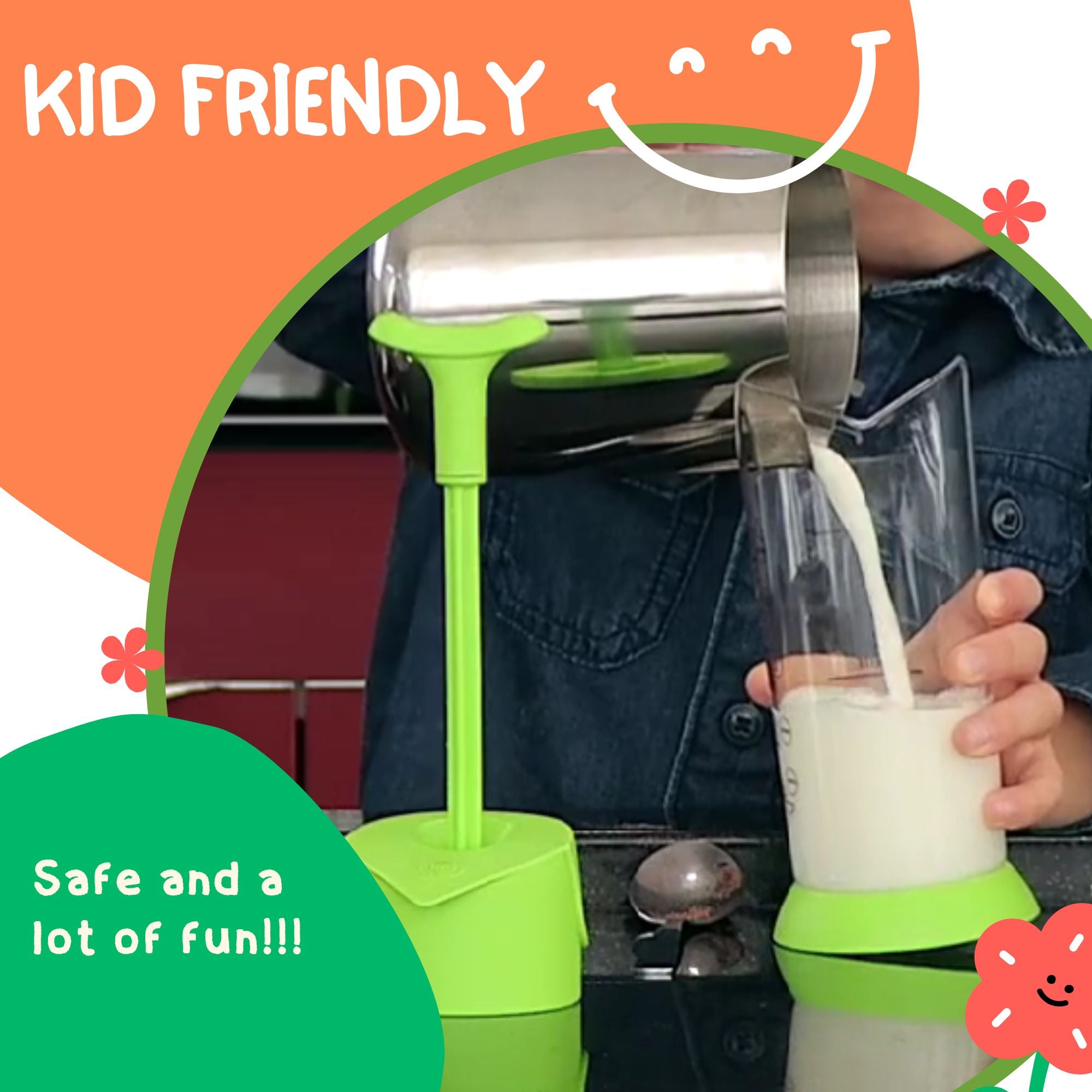 SMTCoffee kid friendly manual milk frother