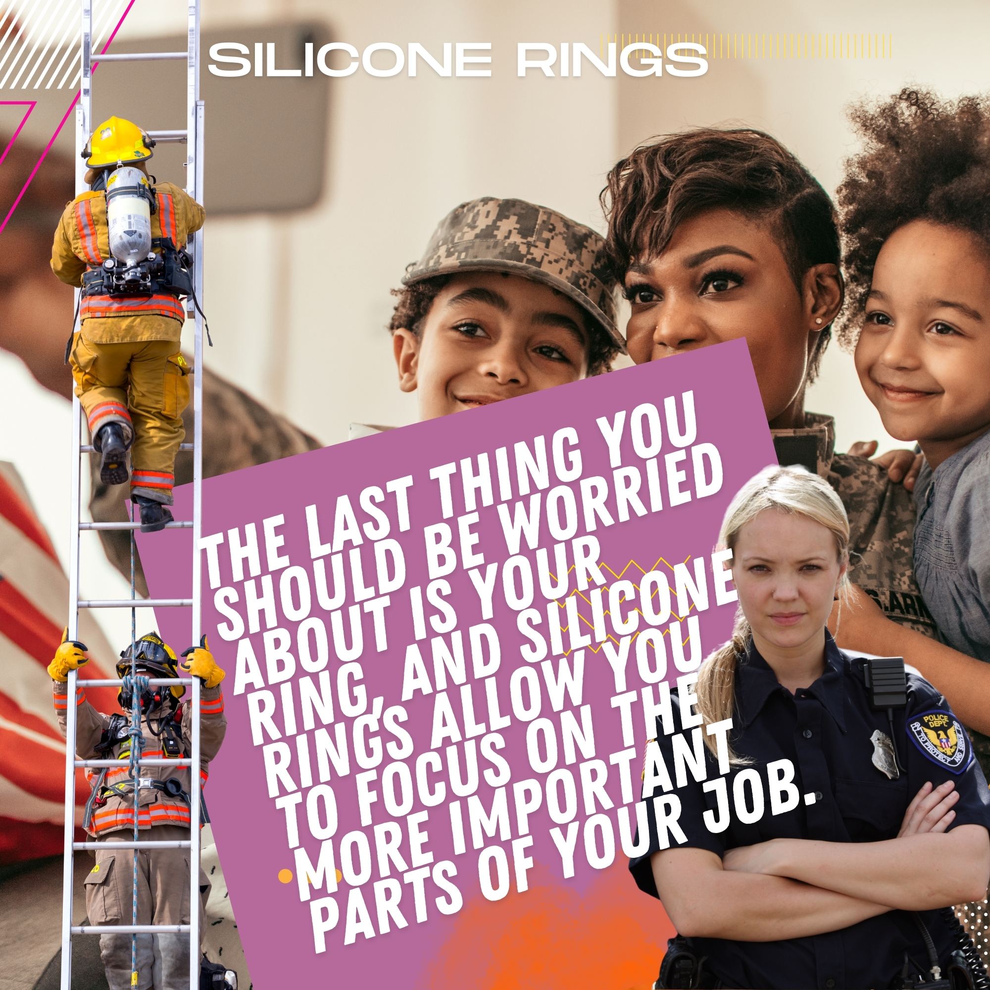 amazing silicone wedding rings for firemen policemen military smtcoffee