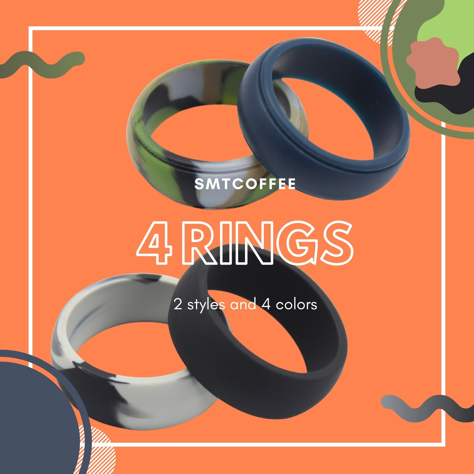 best silicone wedding rings smtcoffee 4 rings 2 styles and 4 colors